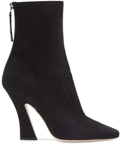 Fendi Ffreedom Square Toe Ankle Boots In Black