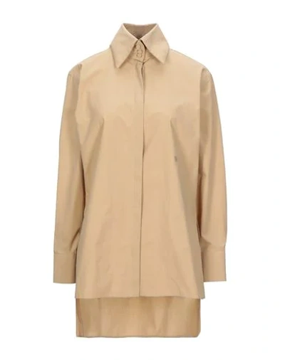 Fendi Solid Color Shirts & Blouses In Beige