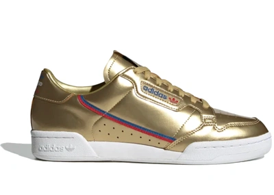 Pre-owned Adidas Originals  Continental 80 Gold Metallic In Cloud White/core Black/gold Metallic