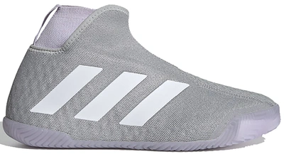 Pre-owned Adidas Originals Adidas Stycon Laceless Hard Court Grey Two Purple Tint (women's) In Grey Two/cloud White/purple Tint