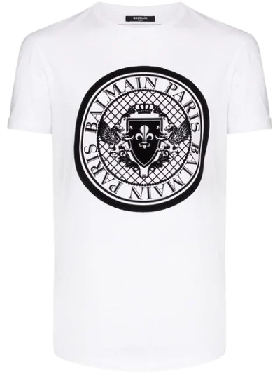 Balmain Logo T-shirt In 0fa 0fa Blan