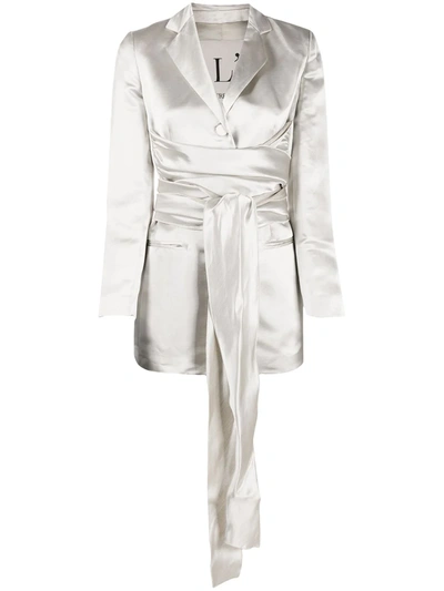 L'autre Chose Tie-waist Blazer In Neutrals