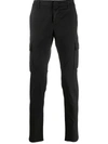 Dondup Multi-pocket Cropped Trousers In Black