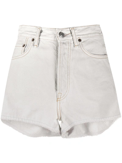 Acne Studios High Waist Denim Shorts In Blue