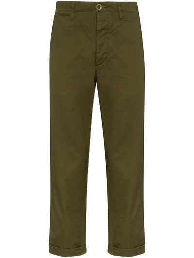 Visvim Cropped Leg Trousers In Green