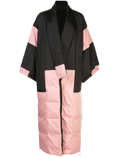 Khrisjoy Colour Block Padded Coat In Black