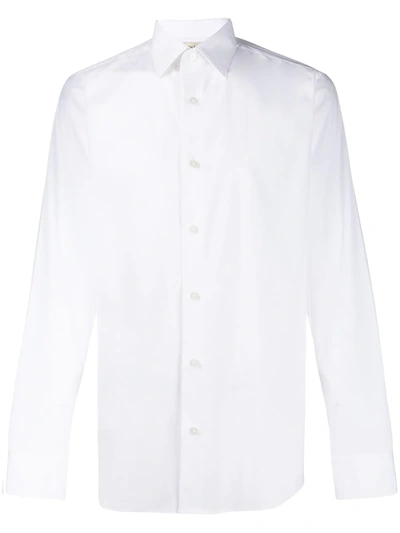 Z Zegna Long-sleeved Formal Shirt In White