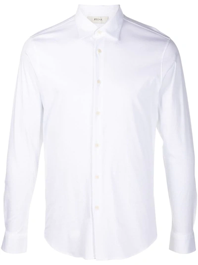 Z Zegna Slim Fit Shirt In White