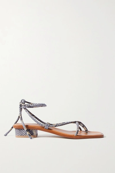 Loq Ara Snake-effect Leather Sandals In Snake Print