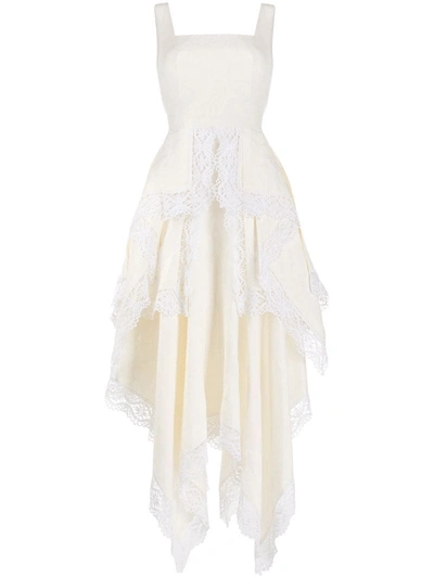 white lace formal dresses Farida White Lace Maxi Dress - US 14 main image 1