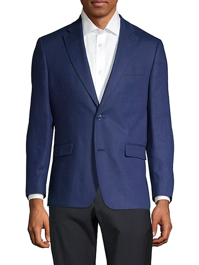 Tommy Hilfiger Trevor Standard-fit Linen Blazer In Blue