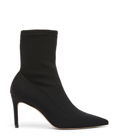 Stuart Weitzman Cling Suede Sock Boots In Black