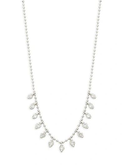 Saks Fifth Avenue 14k White Gold Diamond Charm Necklace