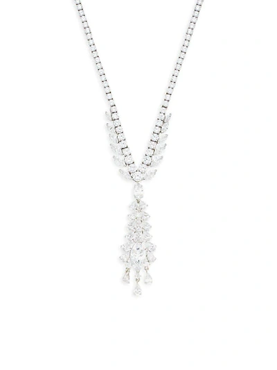 Adriana Orsini Rhodium-plated & Crystal Pendant Necklace