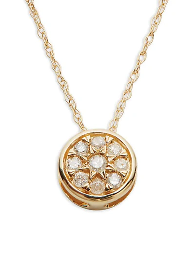 Saks Fifth Avenue 14k Yellow Gold & Diamond Pendant Necklace