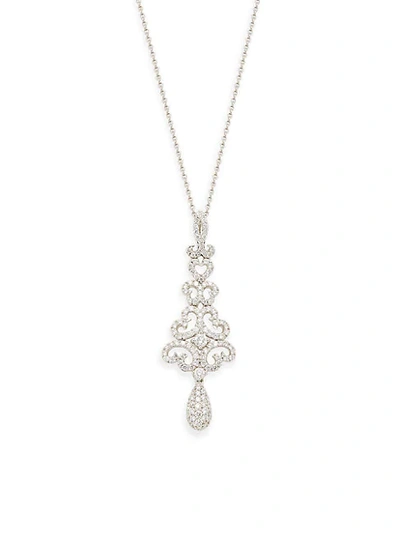 Nephora 14k White Gold & Diamond Pendant Necklace