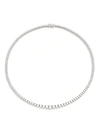 Nephora 14k White Gold & Diamond Graduated Necklace