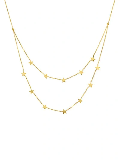 Saks Fifth Avenue 14k Yellow Gold Double-strand Star Station Necklace
