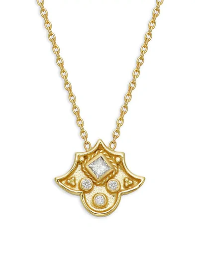 Legend Amrapali 18k Yellow Gold & Diamond Clown Pendant Necklace
