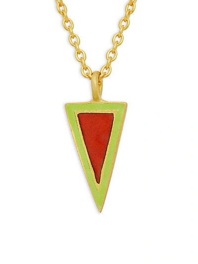 Legend Amrapali 18k Yellow Gold Triangle Pendant Necklace