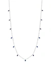 Saks Fifth Avenue 14k White Gold & Sapphire Chain Necklace