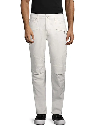 Hudson Blinder Biker Skinny Jeans In Off White