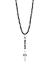 King Baby Studio Sterling Silver & Black Onyx Rosary Bead Necklace