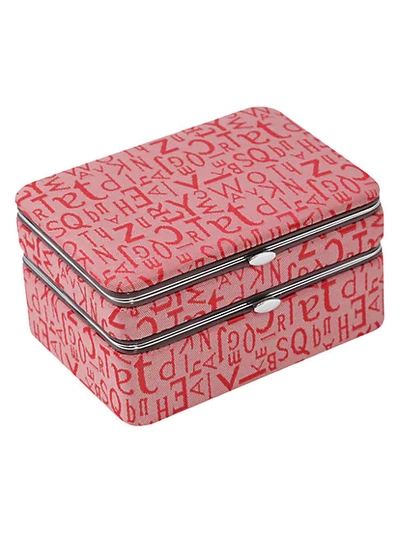 Bey-berk 6-piece Manicure & Travel Jewelry Case Set In Red