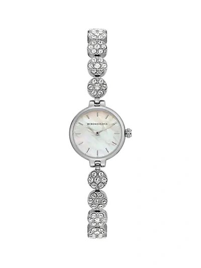 Bcbgmaxazria Classic Stainless Steel, Mother-of-pearl & Crystal Bracelet Watch