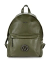 Valentino By Mario Valentino Textured Leather Backpack In Green