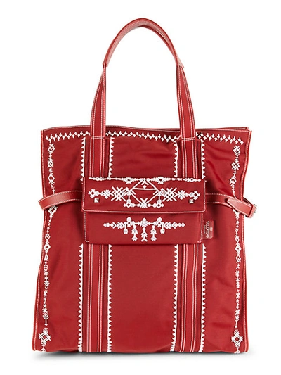 Valentino Garavani Rosso Tote In Nero