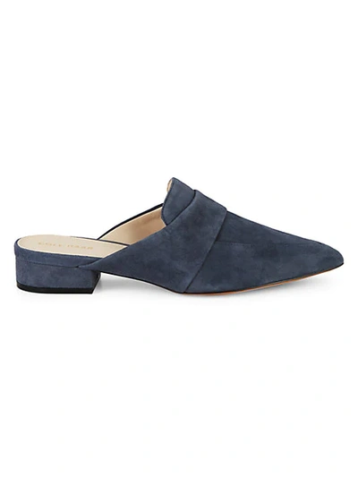 Cole Haan Marlee Suede Mules In Navy