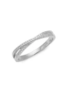 Saks Fifth Avenue 14k White Gold & Diamond X Ring