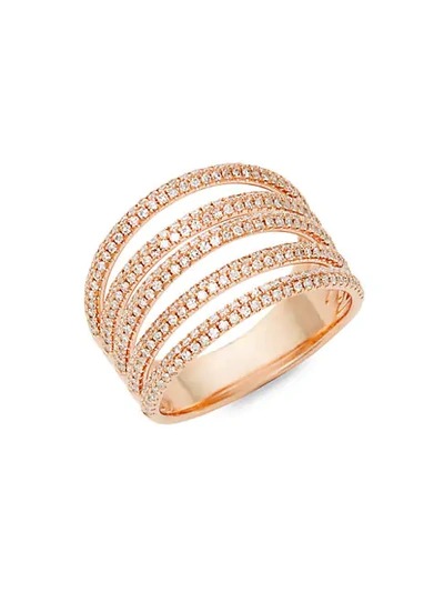 Saks Fifth Avenue 14k Rose Gold & Diamond Ring