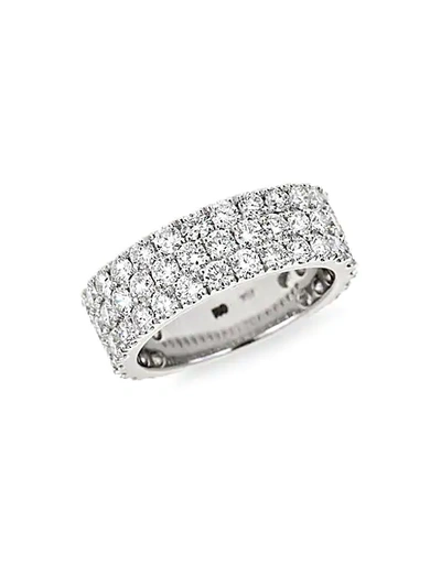 Saks Fifth Avenue 18k White Gold & White Diamond Wedding Ring