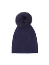 Saks Fifth Avenue Women's Knit Cashmere & Faux Fur Pom-pom Hat In Chanterelle