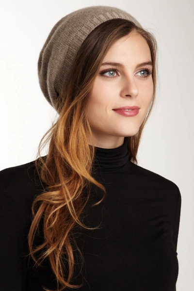 Portolano Solid Cashmere Beret In Nile Brown