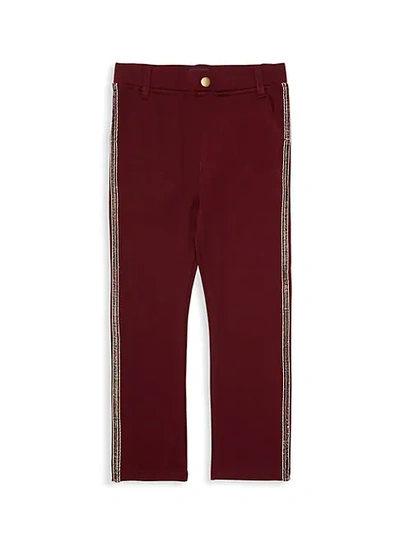 Andy & Evan Kids' Little Girl's Stretch Jeggings In Burgundy