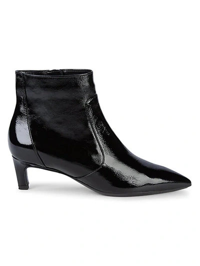 Aquatalia Marilisa Patent Leather Kitten-heel Booties In Black
