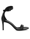 Giuseppe Zanotti Women's Neyla Grommet Snakeskin-embossed Leather Sandals In Nero
