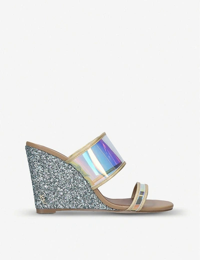 Kurt Geiger Charing Wedge Sandals In Blue