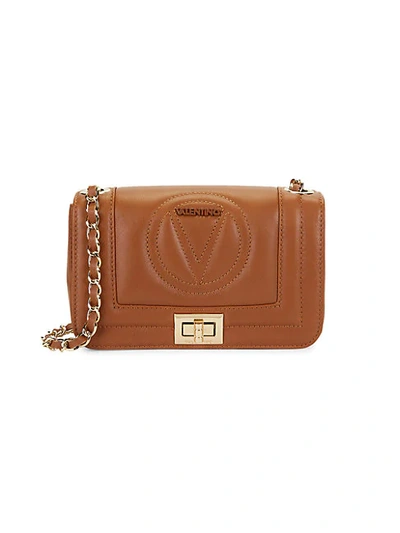 Valentino By Mario Valentino Beatriz Sauvage Quilted Leather Crossbody Bag In Caramel