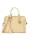 Alexander Mcqueen Women's Small Padlock Leather Shoulder Bag In Light Yellow