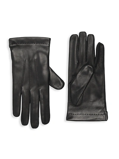 Portolano Leather Gloves In Black