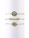 Eye Candy La Luxe Cici Hamsa Crystal 3-piece Bracelet Set