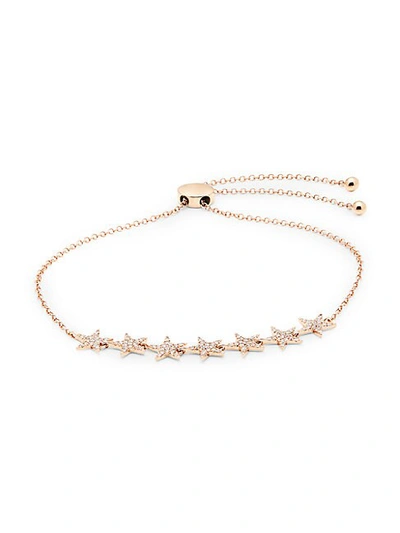 Saks Fifth Avenue 14k Rose Gold & Diamond Star Bolo Bracelet