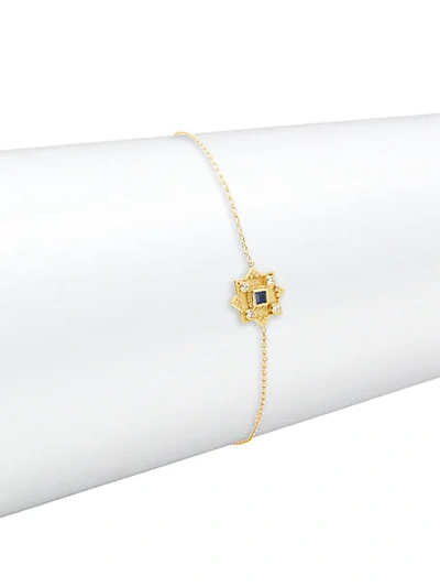 Legend Amrapali Holi 18k Yellow Gold Sapphire & Diamond Charm Bracelet