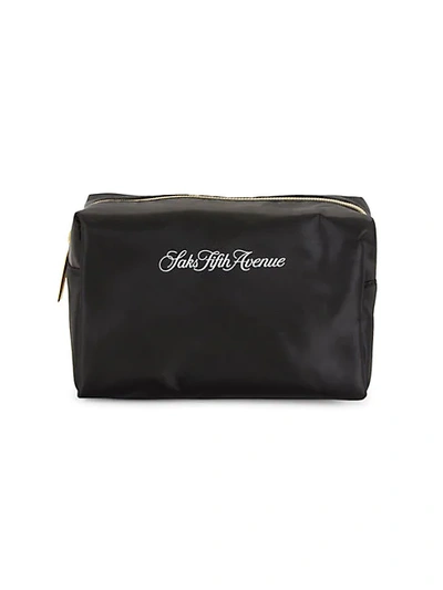 Saks Fifth Avenue Medium Cosmetic Bag In Black