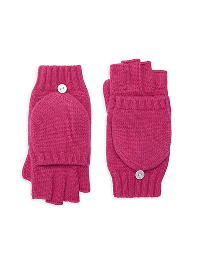 Portolano Babies' Little Girl's & Girl's Ribbed Wool & Cashmere-blend Gloves In Flamingo