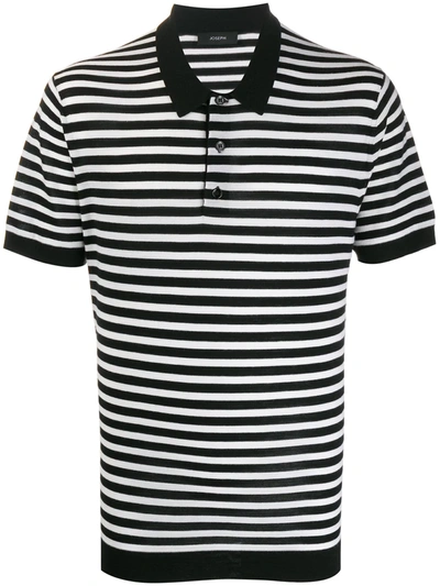 Joseph Polo Light Stripe Merinos Knit In White